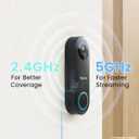 REOLINK Video Doorbell WiFi Camera - Wired 2K Outdoor, 5G&2.4G WiFi, 4:3 Wide View Angle, Smart Detection, Local Storage, No Subscription Front Door Home Security, Customized Reolink Chime