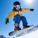 Kids Ski Gloves Waterproof Winter Snow Gloves for Boys Girls Cold Weather Windproof Warm Mittens for Snowboard Sport Outdoor (4-6 years old, Green)