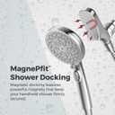 Pfister HydroFuse Handheld Shower Head with Magnetic Docking 6-Function High Pressure 2.5 GPM Polished Chrome Finish Hose Included for Bathroom Shower 016HFM01CC