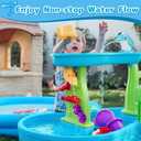 Dolphin Water Table Pump Toy for Kids - Battery Powered, 3-Hour Non-Stop Play - Summer Water Fountain Play Table with Dolphin Design (Blue)