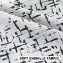 FUTEI Black White Decorative Throw Pillow Covers 20x20 Inch Set of 2,Soft Cozy Cross Texture Chenille Jacquard Cushion Cases,Modern Home Decor for Couch Bed Living Room