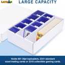 Trading Card Storage Box 2 Pack2400 Count Cardboard Organizer with Dividers for MTG, TCG, Sports, Toploader, Commander