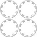 4 Pcs Rim Protector for Tesla 2025 2026 Model Y Juniper 20 Inch Helix Wheel Cover All-in-one Car Tire Trim Rings Rim Case Hubcaps Model Y Juniper Accessories (White)