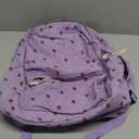 School Backpack for Teen Girls Bookbags Elementary High School Corduroy Laptop Bags Women Travel Daypacks (Corduroy Purple Strawberry)