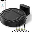 Lefant Robot Vacuum Cleaner, 120 Mins Runtime, Compact Design, Low Noise, Powerful Suction, Wi-Fi/App/Voice Control, Self-Charging, Scheduled Cleaning, Ideal for Pet Hair and Hard Floors, M210 Black