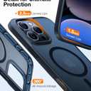 TORRAS for iPhone 16 Pro Case Translucent Matte Black | Compatible with MagSafe, Military Grade Drop Protection, Stronger Magnetic, Shockproof Airbag, Camera Control, Color Buttons, Slim Anti-Scratch