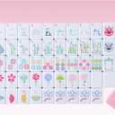 160 Pink American Printed Mahjong Game Set with Carrying Bag and Accessories, 1.2 Mahjong Tile Set, 1.2 X 0.9 X 0.59 Inches