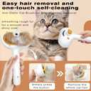 Pet Steam Brush for Dog & Cat  3-in-1 Spray Hair Removal Comb  Steam for Shedding & Grooming  Water Brush for Long & Short Haired Pets  Spritz Defur Comb  Includes Waterless Shampoo and Eye Wipes (7.7in - Brush with 2 Shampoos)