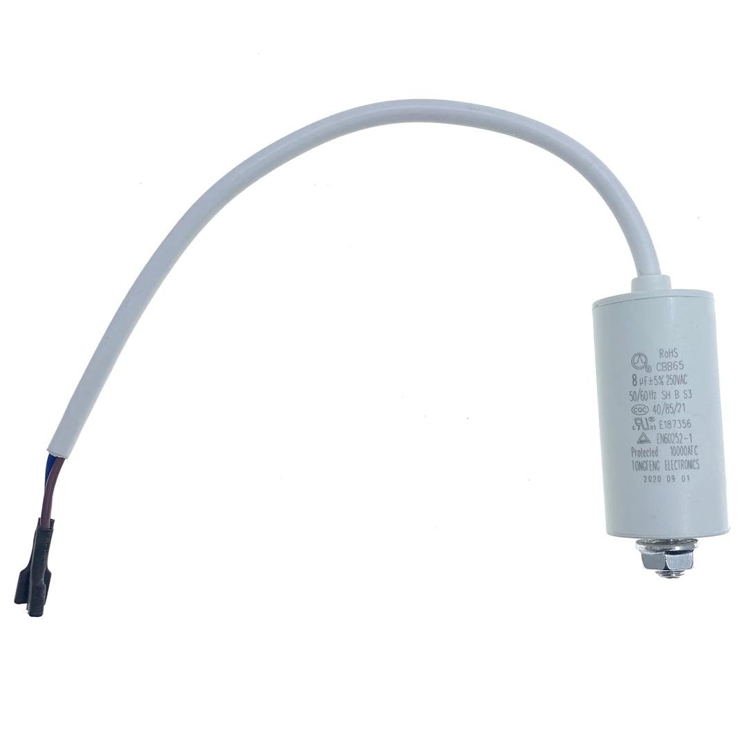 CBB65 8uF 250VAC 50/60Hz Compresor Condensador de arranque y funcionamiento 40/85/21 con RoHS UL