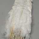 XunYee 60 Pcs Large Natural Ostrich Feathers Plumes Bulk for Centerpiece 18-20 Inch (45-50 Cm) Feathers for DIY Crafts Christmas Wedding Masquerade Party Decorations(White)