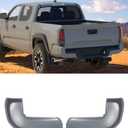 Rear Bumper End Cap Compatible with 2016-2023 Toyota Tacoma Rear Bumper Cover Replacement for TO1104131 TO1105131 W/O Parking Sensors Holes Cement Grey Cover Corner Extension Pair