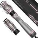 Rotating Hair Dryer Brush, 4-in-1 Rotating Blow Dryer Brush & Hot Air Spin Dryer Brush, 2 Detachable Brushes (1.5" & 2"), 3 Temperature & Speed Settings, 1200W