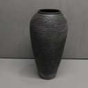 Black Rustic Ceramic Vase Vintage Flower Vases,13.4 Inch Pottery Terracotta Tall Floor Vase Farmhouse Rustic for Minimalism Home Decor Aesthetic Centerpiece Living Room Bedroom Wedding