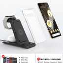 Upgraded 3 in 1 Wireless Charger for Google Pixel Watch 3/2, for Pixel 10 9/Pro/Pro XL/Fold,Buds Pro 2/Pro,Fitbit Versa 4/3,Wireless Charging Station for Multiple Devices (Not for Google Watch 4/1)