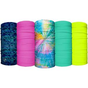 S A Company Kids' Face Shields UPF 30+, Breathable Multipurpose Neck Gaiters for Boys and Girls (Pack of 5)