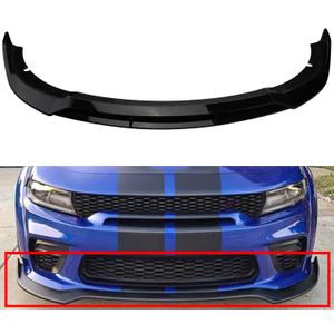 4 Pcs Matte Black Front Bumper Lip Compatible with 2015-2022 Dodge Charger SRT Front Bumper Lip