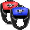 2 Pack & 1 Pack Boxing Headgear - Sparring Safety Head Guard for MMA, Kickboxing, Muay Thai, Boxing - Men, Women, Kids (Small-Medium, Red & Blue)