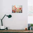 Colorful Flower Wall Art Poppy Flower Pictures Wall Decor for Bedroom Red Orange Floral Canvas Wall Art Abstract Spring Wildflower Painting Floral Prints for Living Room Bathroom Decorations 12x16"