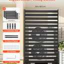 VEVOR Metal Privacy Screen, 38" W x 60" H Freestanding Modern Privacy Fence, Garden Divider Panel with Extended Ground Stakes & Panel Height Adjustable, Freestanding Outdoor Divider for Garden, Indoor