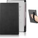 CoBak Case with Hand Strap for Remarkable Paper Pro Move 7.3" 2025 Released - Smart Auto Sleep/Wake Folio Lightweight Protective Cover with Built-in Pen Holder and Nibs Holder (Black)