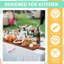 Baderke 48 Inch Acacia Wooden Long Charcuterie Board Extra Large Charcuterie Boards Serving Board with Handle Kitchen Bread Meat Cutting Boards Fruit Cheese Decorative Food Platter for Kitchen
