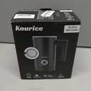 Milk Frother Electric, 4-in-1 Milk Frother and Steamer for Latte, Cappuccino, Hot & Cold Milk Froth Maker, Automatic Milk Steamer and Frother, Quiet One-Touch Operation, Easy to Clean (Dark Black)