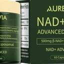 IntyPure Aurevia Liposomal NAD+ 500mg Capsules, Daily Wellness, 60 Count, Exp 01/21/2028