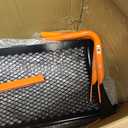 VEVOR Compost Spreader, 24.4-25.6" Height Adjustable Handle, 24" Wide, Lawn and Garden Peat Moss Roller with Side Latches, Powder Coated Steel Mesh Basket for Spreading Manure, Topsoil, Black