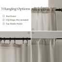 Linen Curtains Short with Rod 36 Inch Length Farmhouse Boho Small Window Curtains Semi Sheer for Bathroom Basement Burlywood Birch 2 Panels Set