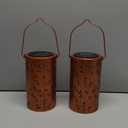 2 Pack Solar Lanterns Outdoor Hanging Lantern Lights, Dragonfly Hollowed-Out Metal Decor Lantern, Waterproof LED Decorative Garden Light - Delicate Garden Decoration for Patio, Yard