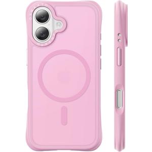 ORNARTO for iPhone 17 Case 6.3", 20FT Military-Grade Drop Protection, Compatible with MagSafe, Slim Matte Clear Anti-Fingerprint Shockproof Protective Cover, Ballet Blush