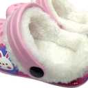 Fur Lined Clogs for Kids : Winter Warm Plush Garden Clogs for Boys Girls Cute Cartoon Lightweight Slip On Indoor Outdoor Garden Shoes with Non-Slip Sole (10.5 Little Kid, Pink)