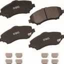 Bendix Premium SBC1327 Ceramic Front Brake Pads for select Chrysler Town & Country, Dodge Grand Caravan, Journey, Nitro, Jeep Liberty, Wrangler, Ram C/V, VW Routan (models without Heavy Duty Brakes)