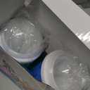 Slushie Cup, 2 Pack Slushy Maker Cup, Frozen Magic Squeeze Cups for Juice Milk Yogurt Ice Cream Make, DIY Cooling Cup with Lid & Straw Cool Stuff Things for Kids Friends Family (Blue+Green)