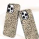 Jusy Compatible with MagSafe Polka Dot Leopard Print Phone Case for iPhone 15 Pro, Trendy Luxury Magnetic Soft TPU and Hard PC Protective Phone Cover for Women Girls - Polka Dot