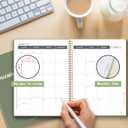 Monthly Planner 2025-2028, 2025 Calendar 36 Months Planner With Monthly Tabs, July 2025- June 2028, 8.5" x 11", 3 Years Academic Calendar Hard Cardboard Cover with Spiral Bound, Perfect for School & Office for Women & Men (Green)