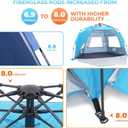 Pop Up Beach Tent, Portable Beach Folding Sun Shade Shelter, UPF 50+ Protection, Easy Setup and Carry, Double Silver Coating with 3 Ventilation Window, Large Size Perfect for Family 4 People