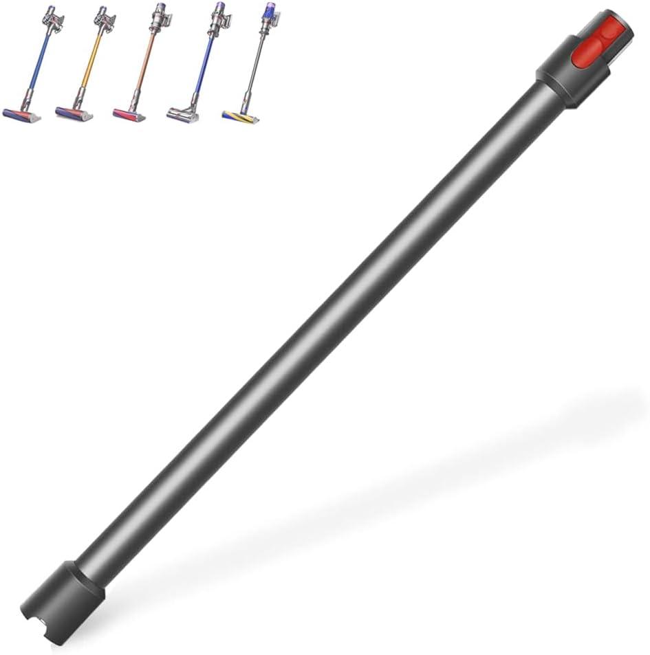Extension Wand Tube for Dyson V15 V11 V10 V8 V7 Detect Absolute Cyclone, Heavy-Duty Aluminum Stick Vacuum Replacement Parts, 40% Thicker Wall, Anti-Crack Quick Release Rod, 28.5'' (Iron)