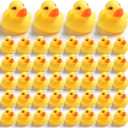 Vinsot 100 Pcs Mini Rubber Ducks Small Yellow Tiny Ducks Bulk for Bath Toy Shower Birthday Party Favors Gift Summer Pool Beach Party Games Decoration
