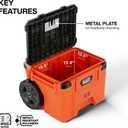Klein Tools 54100MBX MODbox Rolling Tool Box, Heavy Duty Portable Tool Organizer with Side Mounting, 10-Inch Rubber Wheels, Removable Handle, Deep Stackable Set