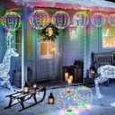 Joomer Battery Operated Christmas Ball Lights 2Pack, 13IN & 11IN Foldable Metal Sphere Lights, Waterproof 8 Lighting Modes with Timer Function, Hanging Light for Christmas Decorations (Multicolor)