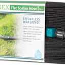 LINEX Flat Soaker Hose 100 ft for Garden Beds, 1/2'' x 50 ft 2 Pack Drip Irrigation Hoses Save Water 80% Heavy Duty for Vegetable