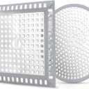 Makerfire 2PCS Shower Drain Hair Catcher, 4.72'', Flat Shower Drain Cover/Filter, Bathroom/Kitchen Sink Drain Strainer, Stainless Steel and Silicone