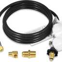 12 FT F273684 Propane Hose Compatible for mr heater F273684 buddy heaters Propane Hose f273684 with Regulator for RV, Gill, Gas Stove, Gas Generator, 3/8in Female x 3/8in Male Street Elbow