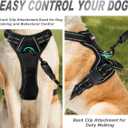 BARKBAY No Pull Dog Harness Front Clip Heavy Duty Reflective Easy Control Handle for Large Dog Walking(Black,M)