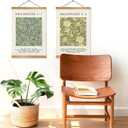 Inspirational Scripture Wall Art Poster,Christian Bible Verse Wall Poster with Solid Frame,Vintage Canvas Hanging Wall Art Decor for Bedroom, Living Room, and Office,Best Mother's day Gift for Mom Set of 2 (Philippians 4:6-4:7)