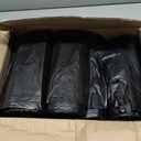 Aluf Plastics High Density Trash Bags, 60 Gallon, 150 Count, 22 Micron (eq), 38" x 60", Black, for Bathroom, Office, Industrial, Commercial, Janitorial, Municipal, Recycling