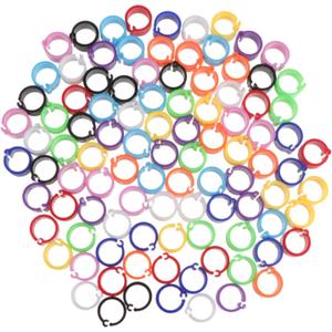 100 Pcs Bird Leg Bands Parakeet Supplies Birds Identification Pigeons Foot Rings Chicken Thigh Tag para Periquitos Australianos 4mm Chicken Bands Parrot Foot Rings to Stack (As Shown)