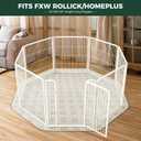 FXW Washable Pee Pads for Dogs, Leak-Proof & Non-Slip, Specifically Designed for FXW Rollick/Homeplus 32/40/45inch 8 Panels Dog Playpen, 34" Octagon, Khaki, 1 Pack