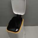 KUK Slim Bathroom Trash Can with Lid, 1.6 Gal / 6L Stainless Steel Small Garbage Bin with Detachable Inner Bucket, Step Pedal, Silent Close, Wastebasket for Toilet, Bedroom, Home, Office (White)